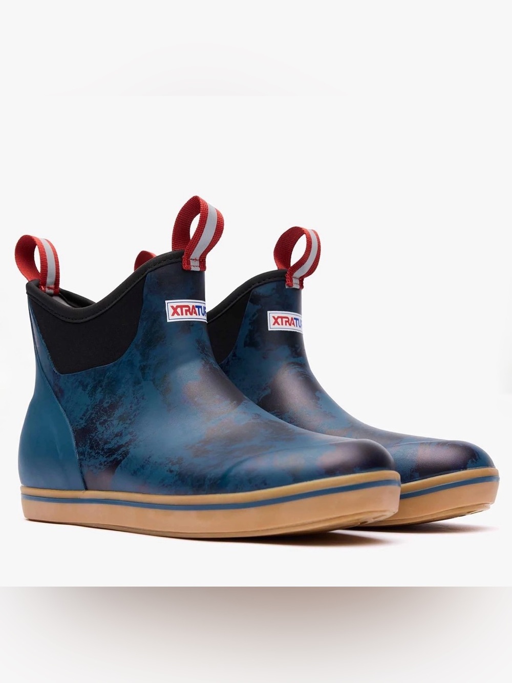 XtraTuf MEN'S ANKLE DECK BOOT 
NAVY/ROGUE WAVE